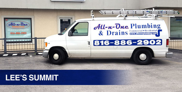 Lee's Summit plumber service van.